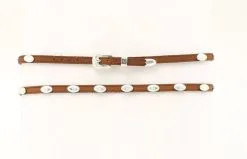 M&F Western Products Brown Belted Hatband