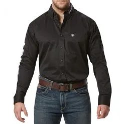 Ariat Apparel Ariat Black Team Logo Classic Fit Men's Shirt