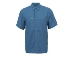 GameGuard Slate Short Sleeve Microfiber Button Down Men's Shirt