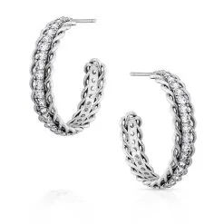 Group Montanta Silversmith Montana Silversmiths Crystal Roads Hoop Earrings