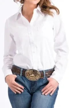 Cinch-Rocky Mountain Clothing Company Cinch White Ladies' Long Sleeve Button Up