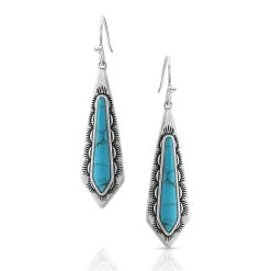 Group Montanta Silversmith Montana Silversmiths Southwest Turquoise Stream Earrings
