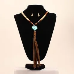M&F Western Products Turquoise Stone Bead Jewelry Set