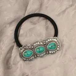 M&F Western Products Silver/Turquoise Hair Tie