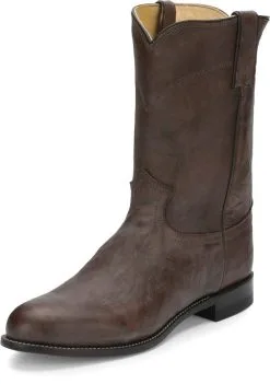 JUSTIN BOOT COMPANY Justin Chocolate Deerlite Classic Roper Men's Boot