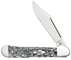 Case Knives Case Black & White Fiber Weave Mini CopperLock Knife