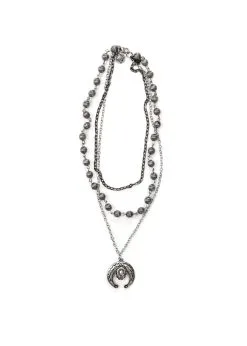 West & Company West & Co. 2-Tone Chain Necklace With Naja Pendant