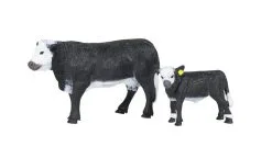 Big Country Toys Black Baldy Cow & Calf