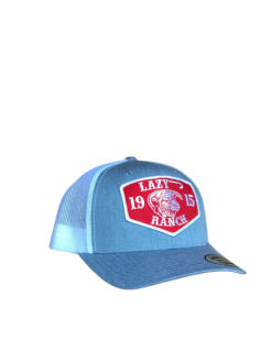 LAZY J RANCHWEAR Lazy J Ranch Wear Heather & White 3.5" Red Ranch Patch Cap