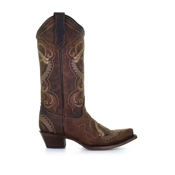Corral Boots Circle G Sand Embroidered Ladies' Boot - Image 2