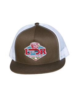 LAZY J RANCHWEAR Lazy J Ranch Wear Brown & White 4" Conquest Patch Cap