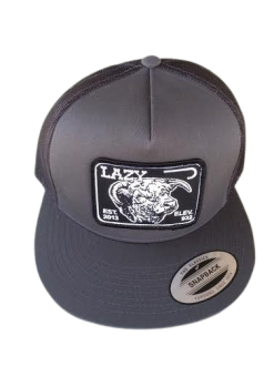 LAZY J RANCHWEAR Lazy J Ranch Wear Grey & Grey 4" Elevation Hereford Patch Hat