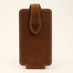 M&F Western Products Ariat Brown Leather Phone Case
