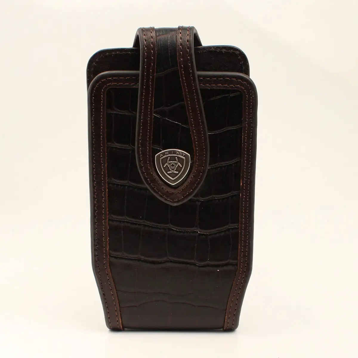 M&F Western Products Ariat Brown Crocodile Print Phone Case
