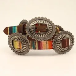 M&F Western Products Ariat Serape Leopard Oval Concho Ladies' Belt