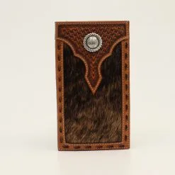 M&F Western Products Rodeo Basket Weave Hair-On Wallet