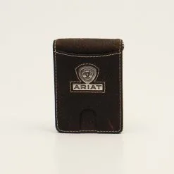 M&F Western Products Ariat Logo Brown Money Clip