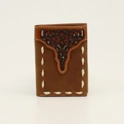 M&F Western Products Ariat Trifold Floral Embossed Wallet