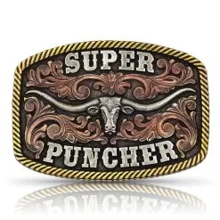 Group Montanta Silversmith Montana Silversmith Super Puncher Longhorn Buckle