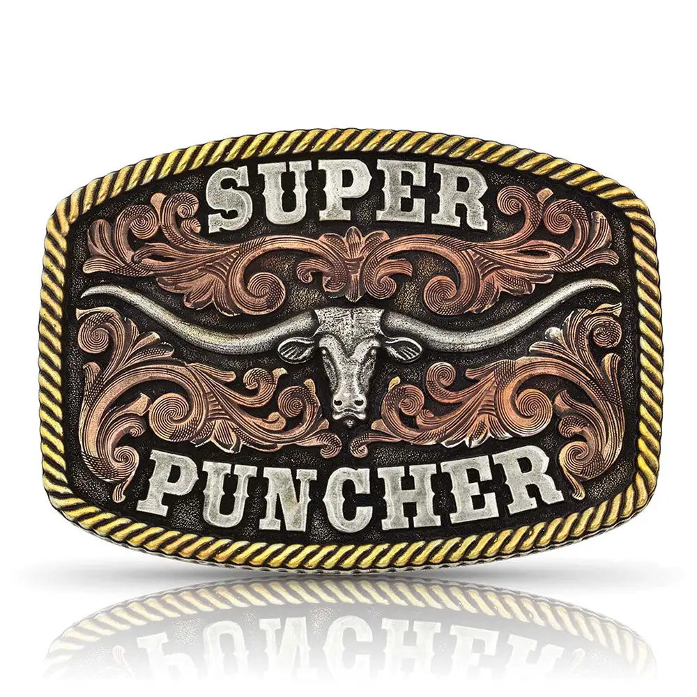 Group Montanta Silversmith Montana Silversmith Super Puncher Longhorn Buckle