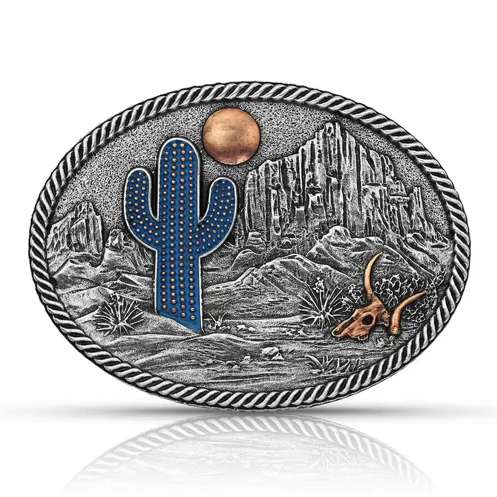 Group Montanta Silversmith Montana Silversmiths Desert Moon Cactus Attitude Buckle