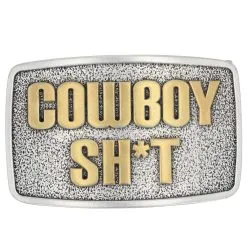 Group Montanta Silversmith Montana Silversmiths Cowboy Sh*t Rectangular Attitude Belt Buckle