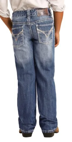 Panhandle Western Wear Rock And Roll Denim Boy's BB Gun Bootcut Jeans
