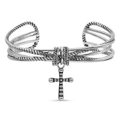 Group Montanta Silversmith Montana Silversmiths Faith On A Loop Cross Bracelet