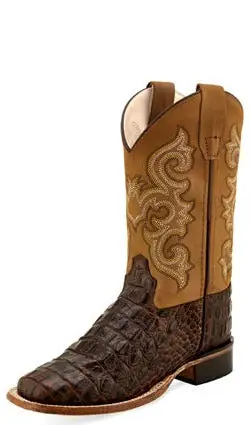 Jama Boots Old West Brown Caiman Print Children's Boot