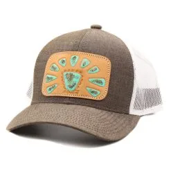 MCINTIRE SADDLERY Stone Leather Patch Cap