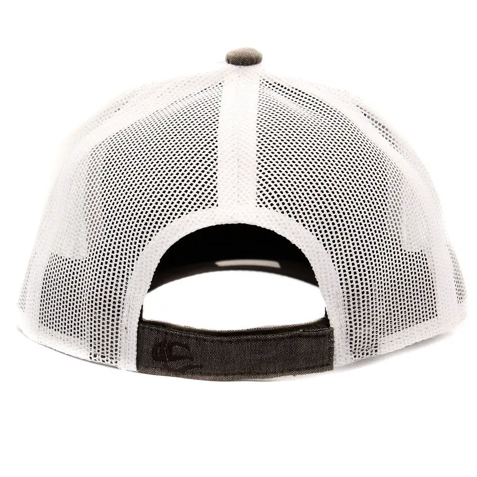 MCINTIRE SADDLERY Blue Sunflower Leather Patch Cap - Image 3