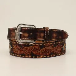 M&F Western Products Tooled And Beaded Men's Belt