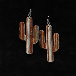M&F Western Products Gold Multi Cactus Earrings