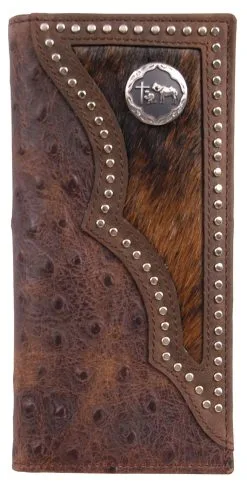 M&F Western Products Brown Vintage Ostrich Wallet