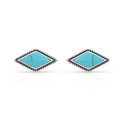 Group Montanta Silversmith Montana Silversmith Punch Of Turquoise Rhombus Earrings