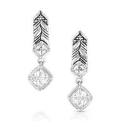 Group Montanta Silversmith Montana Silversmiths Sparkling Wheat Crystal Earrings