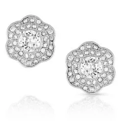 Group Montanta Silversmith Montana Silversmiths Petals In The Moonlight Crystal Earrings
