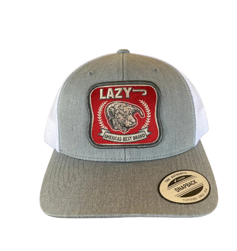 LAZY J RANCHWEAR Lazy J Ranch Wear Heather Grey & White 3.5" America's Best Cap