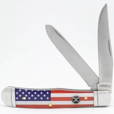 Hooey Red/ White/ & Blue Flag Large Trapper Knife