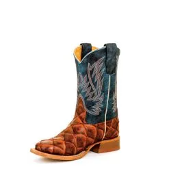 HorsePower Boots HorsePower Cognac Fish Print Children's Boot