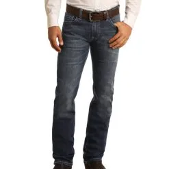 Panhandle Western Wear Rock & Roll Slim Fit Stretch Straight Leg Vintage Men's Jean