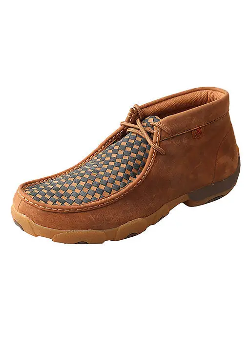 Twisted X Boots Twisted X Tan/Black Basketweave Men's Driving Moc