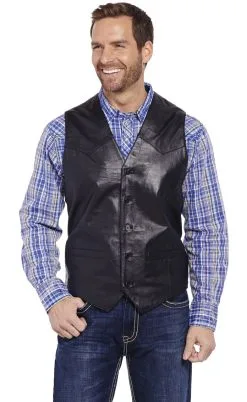 Sidran-CIT Group/Commerical Services Cripple Creek Black Button Lamb Men's Vest