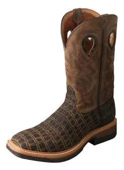 Twisted X Boots Twisted X Alloy Toe Caiman Print Men's Work Boot