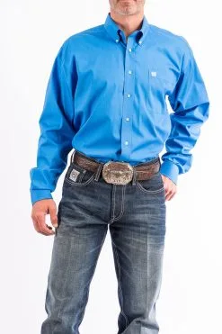 Cinch-Rocky Mountain Clothing Company Cinch Blue Classic Fit Men's Shirt