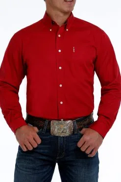Cinch-Rocky Mountain Clothing Company Cinch Red Modern Fit Men's Shirt