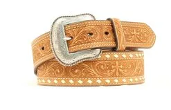 M&F Western Products Nocona Tooled Cross Men's Belt
