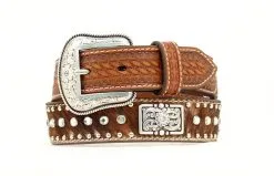 M&F Western Products Nocona Brindle Hair On Children's Belt