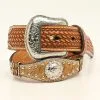 M&F Western Products Nocona Calf Hair Cross Concho Children's Belt