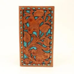 M&F Western Products Nocona Tan Embossed Underlay Rodeo Wallet